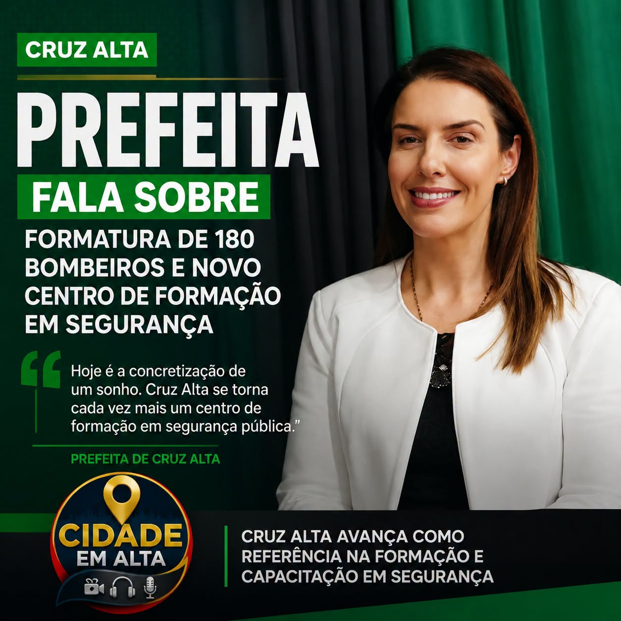 CRUZ ALTA AVANÇA COMO CENTRO DE FORMAÇÃO EM SEGURANÇA PÚBLICA COM FORMATURA DE 180 BOMBEIROS TEMPORÁRIOS